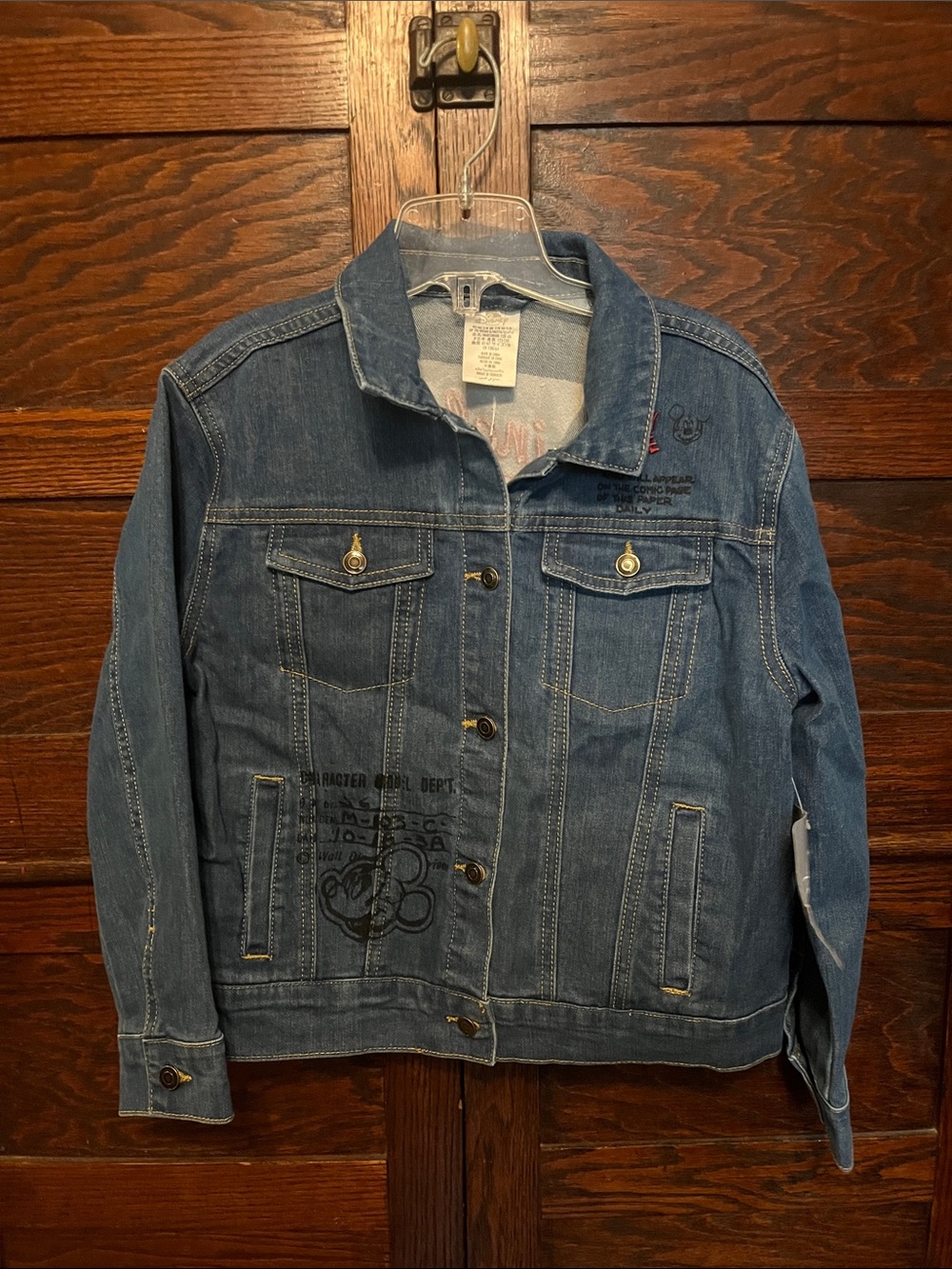 Disney Blue Denim Jacket with Subtle Embroidery